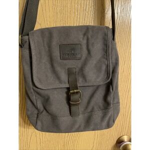 Top Wolf New York Messenger Bag Purse Canvas Mini 9x10x3 Gray